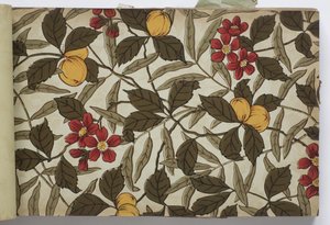 Page from a wallpaper sample book, 1885-90 by English School